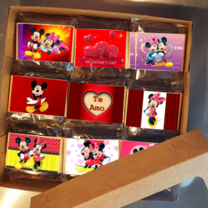 Caixa Brownies Personalizados Valentines Day