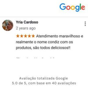 Avaliação no Google de Cliente da Padaria Artesanal Delivery Conexão Delícia