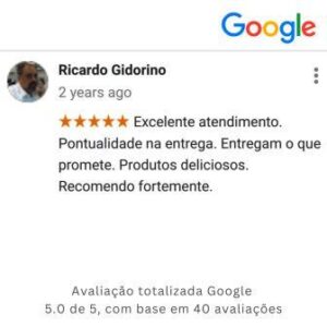 Avaliação no Google de Cliente da Padaria Artesanal Delivery Conexão Delícia