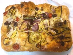 Focaccia Vegetariana de Fermentação natural Longa