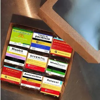 Mini Brownies Divertidos e Medicamentosos